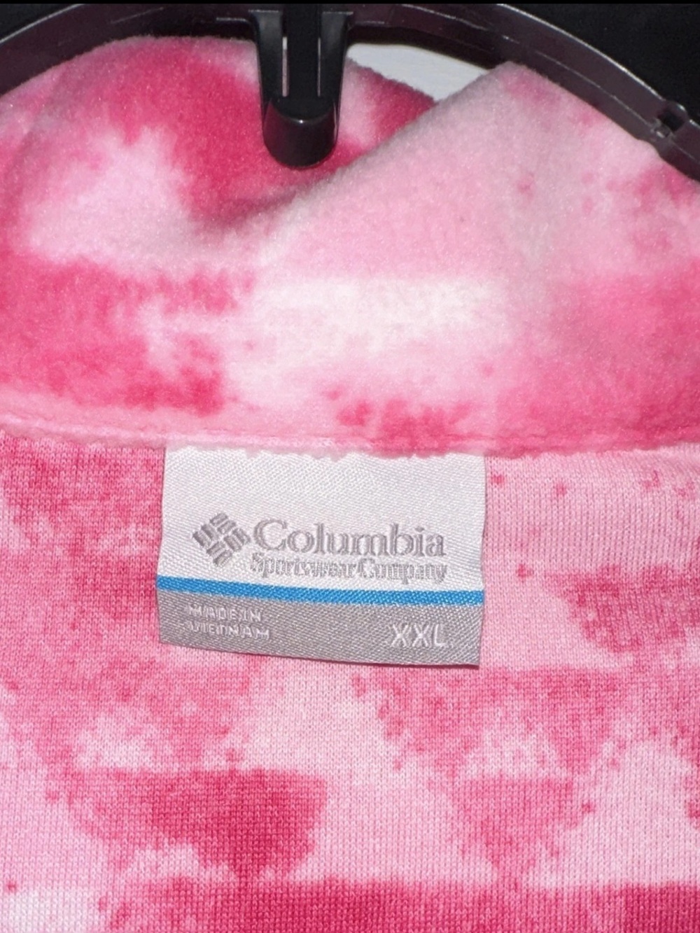 Columbia Pink Tie-Dye Fleece Pullover - Picture 3 of 5